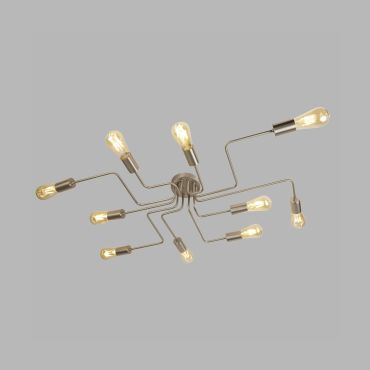 Searchlight Circuit - plafondverlichting - 82 x 52 x 12 cm - satijn zilver