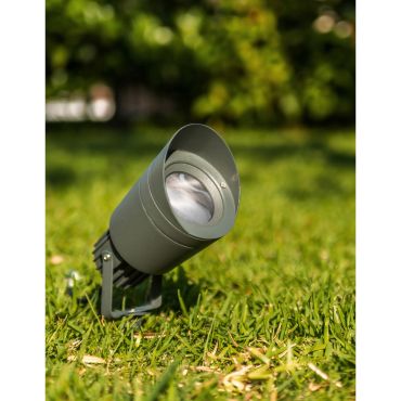 Nova Luce Inside – grondspot op piek - 20 cm - IP54 - donkergrijs