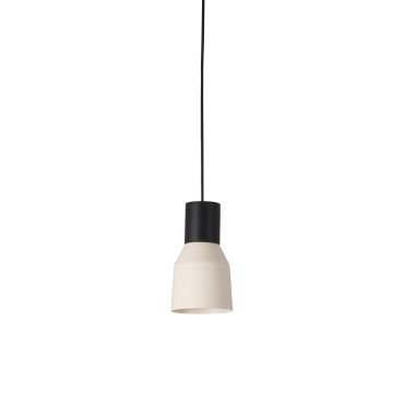 Faro Kombo - hanglamp - Ø 12 x 21 cm - beige en zwart