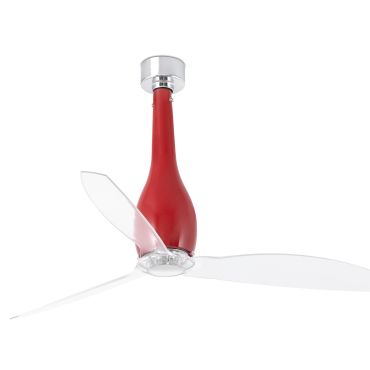 Faro Eterfan - plafondventilator met afstandsbediening - Ø 128 cm - rood en transparant