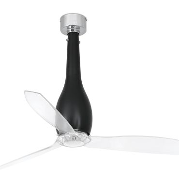 Faro Eterfan - plafondventilator met afstandsbediening - Ø 128 cm - mat zwart en transparant