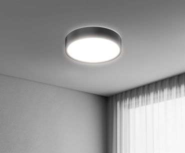 Century Italia Blanca Luxe - plafondlamp - Ø 30 x 7 cm - 17W LED incl. - zwart
