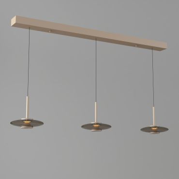 Artdelight Madison - hanglamp - 130 x 9 x 200 cm - 3 x 11W dimbare LED incl. - champagne