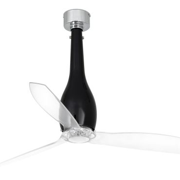 Faro Eterfan - plafondventilator met afstandsbediening - Ø 128 cm - zwart en transparant