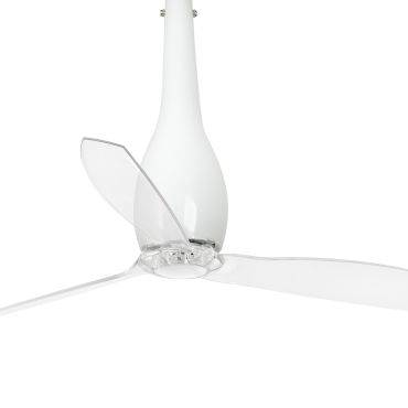 Faro Eterfan - plafondventilator met afstandsbediening - Ø 128 cm - wit en transparant