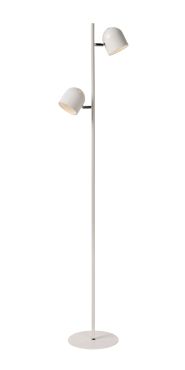 Lucide Skanska - staanlamp - 32 x 23 x 141 cm - 2 x 5W dimbare LED incl. - wit