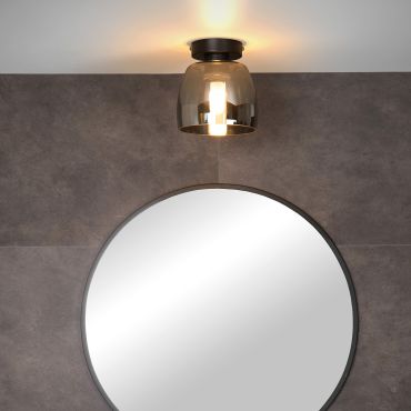 Lucide Tyler - plafondverlichting - Ø 16,1 x 16,8 cm - fumé zwart
