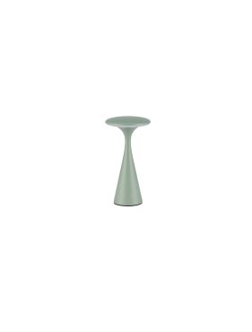 Nova Luce Grigio - oplaadbare tafellamp buiten - Ø 10,1 x 19,7 cm - IP54 - saliegroen