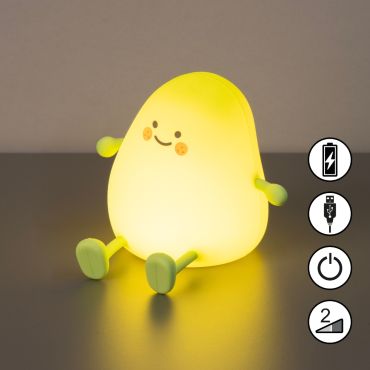 Fischer &amp; Honsel Lia - nachtlampje - 12,2 x 12,2 x 11,6 cm - 0,3W LED incl. - groen