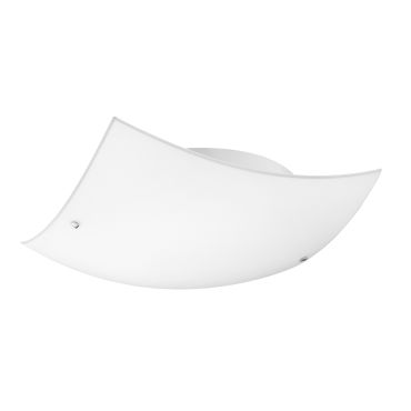 Nova Luce Quale - plafondverlichting - 30 x 30 x 8 cm - wit en chroom