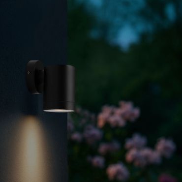 Nova Luce Vilua - buiten wandlamp - Ø 6 x 9,7 cm - IP54 - zwart