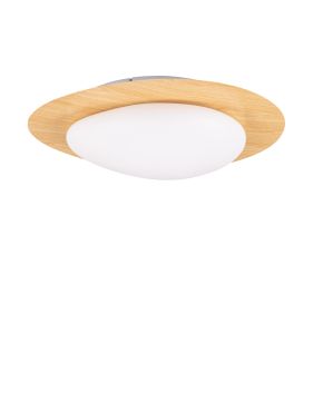 Nova Luce Nimbus - plafondlamp - Ø 47 x 11,5 cm - 21W dimbare LED incl. - hout