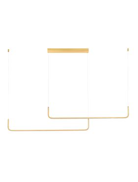 Nova Luce Strita - hanglamp -  150 x 120 cm - 40W dimbare LED incl. - messing goud