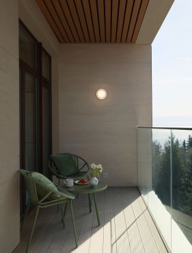 Nova Luce Pollux - buiten wandverlichting - Ø 13,4 x 8,6 cm - 8W dimbare LED incl. - IP65 - zandwit
