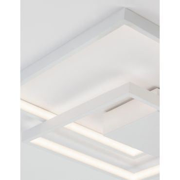 Nova Luce Porto - plafondverlichting - 42,5 x 42,5 x 6 cm - 30W dimbare LED incl. - zandwit