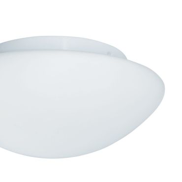 Searchlight Bathroom Flush - plafondlamp badkamer - Ø 35 x 11,5 cm - IP44 - opaal wit