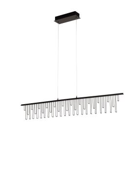 Nova Luce Stellar - hanglamp - 120 x 150 x 8 cm - 17W dimbare LED incl. - zwart chroom