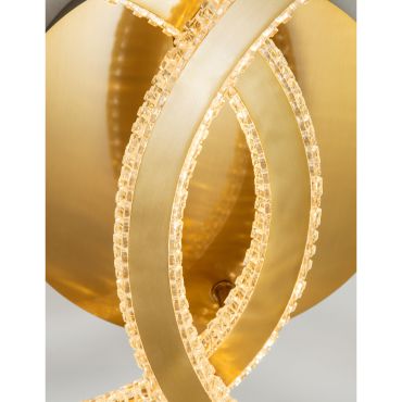 Nova Luce Cilion - plafondverlichting - 70 x 40 x 13 cm - 48W dimbare LED incl. - messing goud