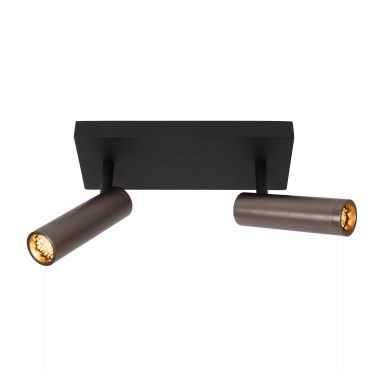 Lucide Grado - opbouwspot 2L - 25 x 10 x 23 cm - grijs ijzer