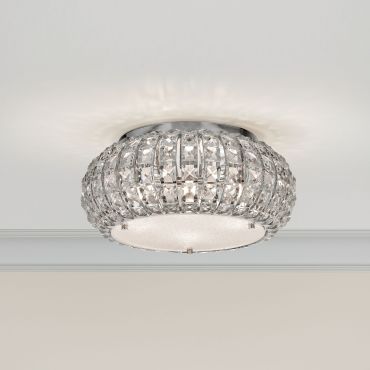 Searchlight Marilyn - plafondverlichting - Ø 36 x 16,5 cm - chroom