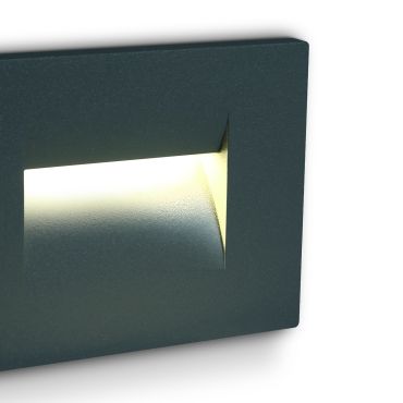ONE Light Outdoor Dark Light - buiten wandverlichting - 10,7 x 6,5 x 7,5 cm - 3,6W LED incl. - IP65 - antraciet