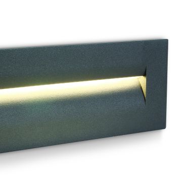 ONE Light Dark Light - inbouw wandverlichting - 25 x 7,3 x 8,7 cm - 8,5W LED incl. - IP65 - antraciet