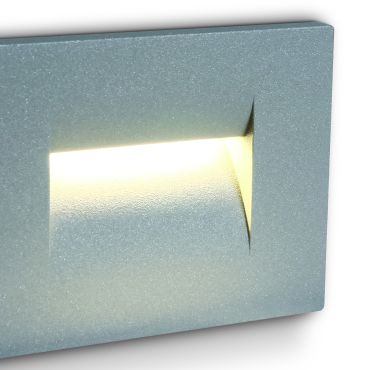ONE Light Outdoor Dark Light - buiten wandverlichting - 10,7 x 6,5 x 7,5 cm - 3,6W LED incl. - IP65 - grijs