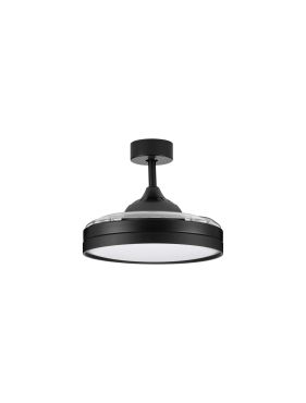 Nova Luce Nevma - plafondventilator met licht en afstandsbediening - Ø 107 x 49 cm - 36W LED incl. - mat zwart