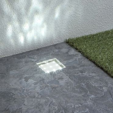 Searchlight LED Outdoor - grondspot voor buiten - 8 x 8 x 6,4 cm - 0,54W LED incl. - IP68 - transparant