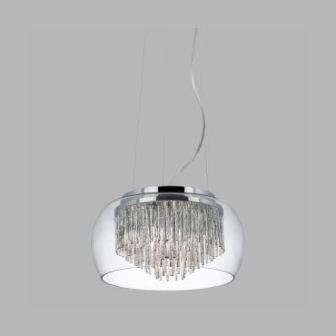 Searchlight Curva - hanglamp - Ø 35 x 80 cm - chroom