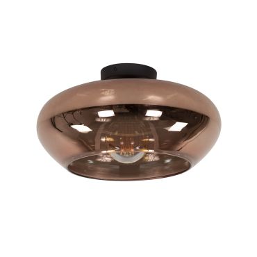 Vico Elevate Glass - plafondlamp - Ø 40 x 22 cm - koper