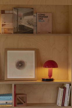 Faro Bela - tafellamp - Ø 14,6 x 24 cm - rood