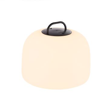Nordlux Kettle To-Go 36 - oplaadbare tafellamp buiten - 36 x 30,8 cm - 6,8W LED incl. - IP65 - wit en zwart