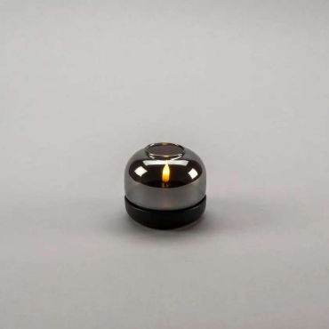 Konstsmide - decoratieve kaars op batterijen - Ø 8,5 x 7,5 cm - zwart