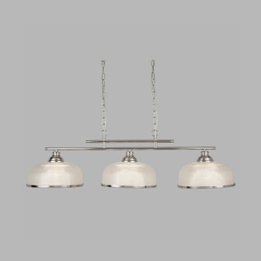 Searchlight Bistro II - hanglamp - 99 x 27 x 80 cm - satijn zilver