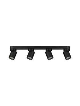 Nova Luce Amecy - opbouwspot 4L - 60 x 12,5 x 6,5 cm - zandzwart