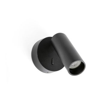 Faro Stan Slim - wandverlichting - Ø 4,2 x 8,7 cm - zwart