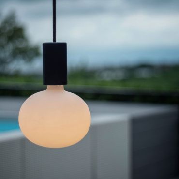 Creative Cables Eiva - buitenhanglamp met siliconen plafondbevestiging - Ø 12,5 x 164,5 cm - IP65 - zwart