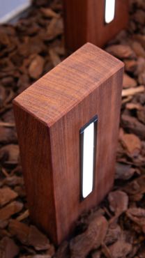Lichtkoning Padoek Line XS - tuinpaal - 4 x 8,8 x 20 cm + 15 cm voet - 1W dimbare LED incl.  - IP65 - padoek