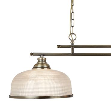 Searchlight Bistro II - hanglamp - 75 x 27 x 80 cm - antiek messing