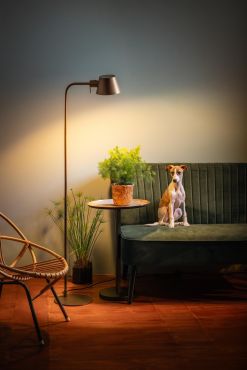 ETH Dex - vloerlamp - Ø 15,5 x 145 cm - bruin