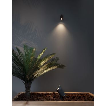 Nova Luce Inside - grondspot op piek - 24 cm - 7W LED incl. - IP65 - zwart