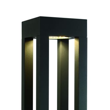 ONE Light Cage Light - tuinpaal - 16 x 16 x 60 cm - 22W LED incl. - IP65 - antraciet - warm witte lichtkleur