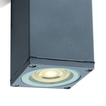 ONE Light GU10 Outdoor Cubes - opbouwspot - 6,3 x 6,3 x 13,5 cm - IP54 - grijs