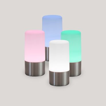New Garden Maia - oplaadbare tafellamp - Ø9 x 19 cm - 1W LED incl. - IP44 - grijs