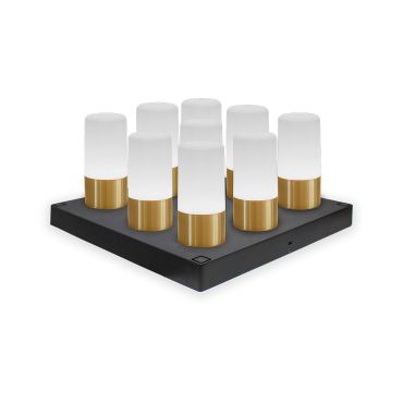 New Garden Base - oplaadstation voor 9 tafellampen - 37 x 37 x 3,5 cm