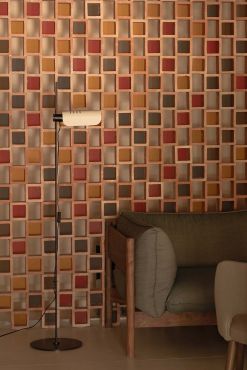 Faro Martinica - vloerlamp - 41,6 x 150 cm - zwart en beige
