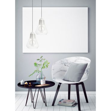 Nova Luce Marmol - hanglamp - Ø 30 x 120 cm - transparant en wit