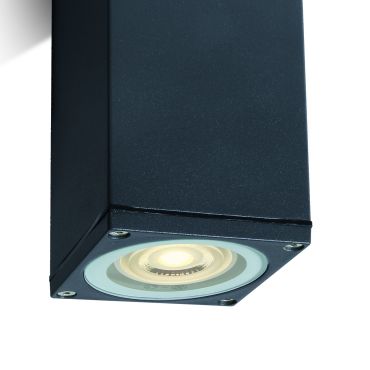 ONE Light GU10 Outdoor Cubes - opbouwspot - 6,3 x 6,3 x 13,5 cm - IP54 - antraciet