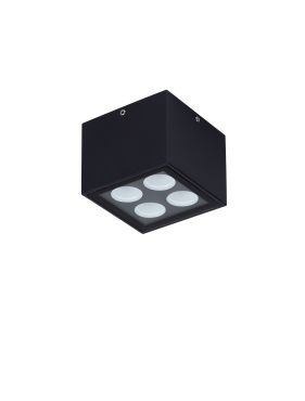 Nova Luce Jax - buiten plafondverlichting - 8 x 6,5 x 8 cm - 8W LED incl. - IP54 - donker antraciet
